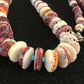 Navajo Purple Spiny Oyster & Turquoise Bead Necklace | Sterling Silver | Authentic Native American | Graduated | 23" | 8439