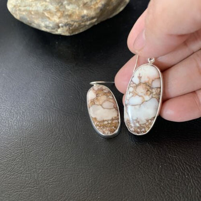 Southwestern Women's Navajo Wild Horse Earrings | Sterling Silver | Authentic Native American Handmade | 12031