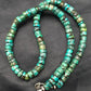Southwestern Turquoise Heishi Bead Necklace | 9mm | 20" | Sterling Silver | 3672