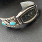 Vintage Navajo Sterling Silver Watch Tips | Old Pawn Blue Turquoise Band | Authentic Native American Jewelry