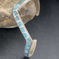 Navajo Old Pawn Blue Turquoise Chip Inlay Bracelet | Sterling Silver | Authentic Native American Handmade | 1168