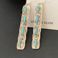 Navajo Turquoise Dangle Earrings | Sterling Silver | 2" Long | Authentic Native American Handmade | 12122