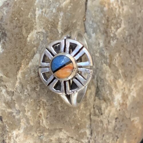 Native American Women's Navajo Blue Lapis Spiny Inlay Ring | Sz 6.5 | 11196