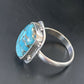 Navajo Blue Mojave Turquoise Ring | Sterling Silver | Sz 6.5 | Authentic Native American Handmade | 11449