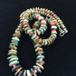 Native American Navajo Green Turquoise Spiny Necklace | Sterling Silver | 28" | 10060