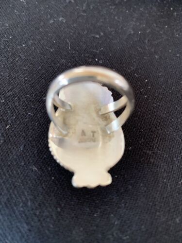 Native American Navajo Blue Turquoise Ring | Sterling Silver | Sz 9.5 | 668