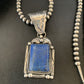 Navajo Denim Lapis Necklace with Pendant | Sterling Silver Pearls | Authentic Native American Handmade | 12438