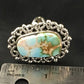 Southwestern Sterling Silver Blue Royston Turquoise Ring | Sz 8 | 10196
