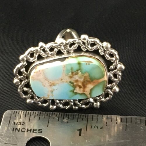 Southwestern Sterling Silver Blue Royston Turquoise Ring | Sz 8 | 10196