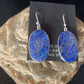 Native American Blue Lapis Lazuli Dangle Drop Earrings | Sterling Silver | 1" | 14090
