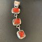 Navajo Red Coral Multi-Stone Pendant Necklace | Authentic Native American Sterling Silver | Multi-Stone | 13242