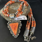 Navajo Red Spiny Oyster Pendant | Sterling Silver | Native American Pearls Necklace | Multi-Strand | 1658