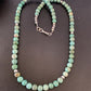 Navajo Royston Green Turquoise Necklace | Sterling Silver | Authentic Native American Handmade | 18" | 02213