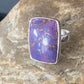 Adjustable Navajo Purple Mojave Turquoise Ring | Sterling Silver | Sz 8 | Authentic Native American Handmade | 11601