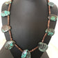 Navajo Sterling Silver Spiderweb Turquoise Bone Teardrop Pendant Necklace | Authentic Native American Handmade | 3968
