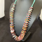 Navajo Purple Spiny Turquoise Necklace | Sterling Silver | Authentic Native American | 24" | 11306