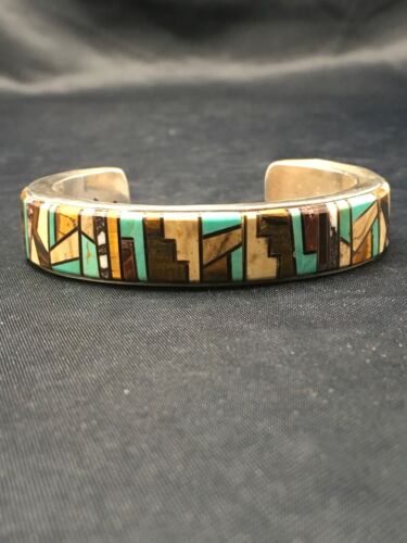 Southwestern Old Pawn Navajo Cuff Bracelet | Sterling Silver | Handmade | Authentic Native American | 4160