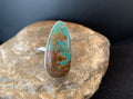 Native American Women's Navajo Arizona Turquoise Ring | Sterling Silver | Sz 10 | 00726