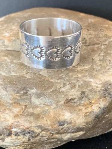 Native American XL Men's Band | Navajo Stamped Sterling Silver Ring | Sz 12 | 1506