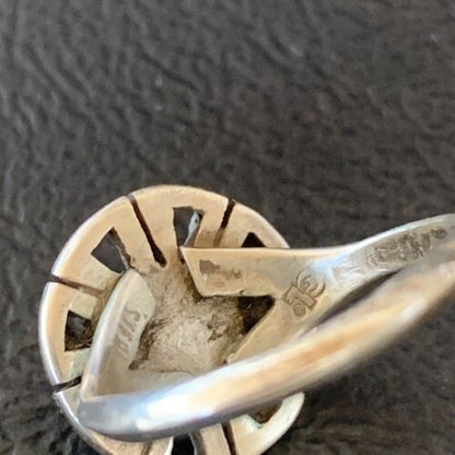 Navajo Blue Turquoise Spiny Oyster Inlay Ring | Sz 5.5 | Authentic Native American Handmade | 11185 - Masha USA
