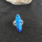 Native American Navajo Blue Opal Inlay Ring | Sterling Silver | Sz 4.5 | 8383