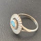 Navajo Blue Turquoise Pink Coral Inlay Ring | Sz 5.5 | Authentic Native American Handmade | 11171