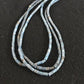 Native American Denim Lapis 3 Strand Necklace | Navajo Sterling Silver | 8472