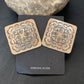 Navajo Sterling Silver Stamped Earrings | Authentic Native American Handmade | 1668