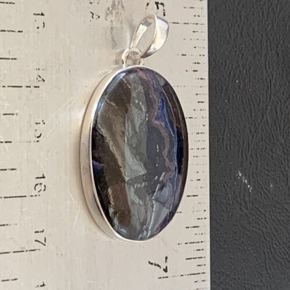 Navajo Pearls Purple Sugilite Pendant | Sterling Silver | 1.50" | Authentic Native American Handmade | 10930