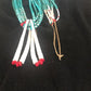 Men's Pueblo Santo Domingo 5-Strand Turquoise Coral Necklace | Sterling Silver | Native American Handmade | 8450