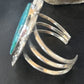 Southwestern Sterling Silver Blue Turquoise Cuff Bracelet | Authentic Native American Handmade | 14324