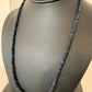 Native American Women's Black Fire Opal Bead Necklace | Sterling Silver | 20" | 979