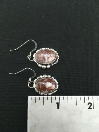 Southwestern Navajo Wild Horse Turquoise Earrings | Sterling Silver | 1" | 1268
