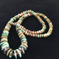 Native American Navajo Green Turquoise Spiny Necklace | Sterling Silver | 28" | 10060