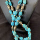 Native American Santo Domingo Shell Nugget Turquoise Necklace | 26" | Authentic Handmade | 12000