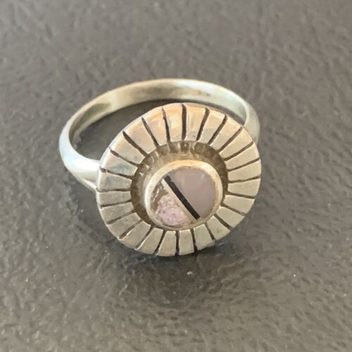 Native American Women's Navajo Purple Sugilite Pink Coral Inlay Ring | Sz 5.5 | 11174