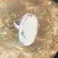 Navajo White Howlite Ring | Sterling Silver | Sz 10.5 | Authentic Native American Handmade | 11613