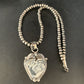 White Buffalo Turquoise Pendant Necklace | Sterling Silver | Navajo | Authentic Native American Handmade | 14057