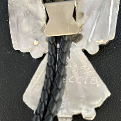 Men's Bolo Tie | Zuni Thunderbird Kingman Turquoise Inlay | Sterling Silver | 14232