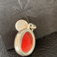 Native American Navajo Red Coral Dangle Earrings | Sterling Silver | 1" | 13114