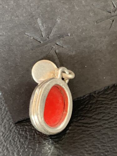 Native American Navajo Red Coral Dangle Earrings | Sterling Silver | 1" | 13114 - Masha USA