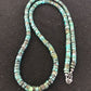 Navajo Turquoise Heishi Bead Necklace | 7mm | Sterling Silver | Authentic Native American Handmade | 31" | 3725
