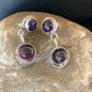 Navajo Purple Sugilite Post Dangle Earrings | Sterling Silver | Authentic Native American Handmade | 1598
