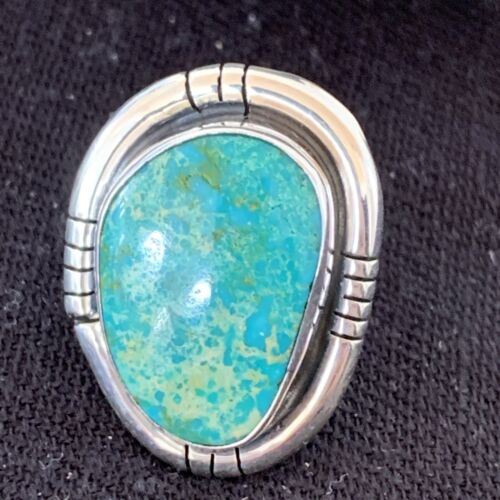 Navajo Royston Turquoise Ring | Sterling Silver | Sz 6.5 | Authentic Native American Handmade | 1493