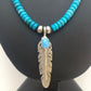 Navajo Opal & Turquoise Pendant Necklace & Earrings Set | Sterling Silver | Authentic Native American Handmade | 8905
