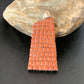 Native American Zuni Red Coral Corn Inlay Pendant | Sterling Silver | 2.5" | 12090