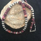 Navajo Purple Spiny Oyster & Turquoise Necklace | Sterling Silver | Authentic Native American | Single Strand | 20" | 11747