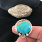 Navajo Blue Pilot Mountain Turquoise Ring | Sterling Silver | Sz 9 | Authentic Native American Handmade | 8242