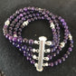 Navajo Purple Sugilite 4 Strand Bead Bracelet | Sterling Silver | Authentic Native American Handmade | 13584