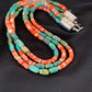 Navajo Green Turquoise Spiny Necklace Set | Sterling Silver | Authentic Native American Handmade | 2979